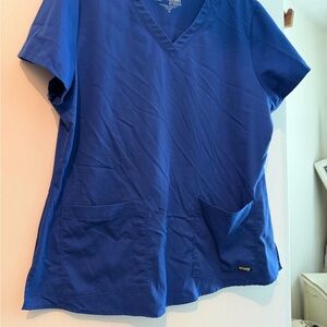 Grey's Anatomy Women's V-Neck Scrub Top in Royal Blue
